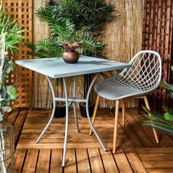 Fabrique de Styles Chaise de jardin en plastique grise - Malaga*Enfant Chaises, Fauteuils|Jardin