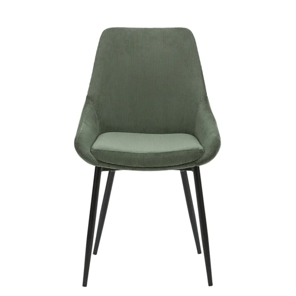 Fabrique de Styles Chaise de salle à manger en velours côtelé - Ben* Chaises