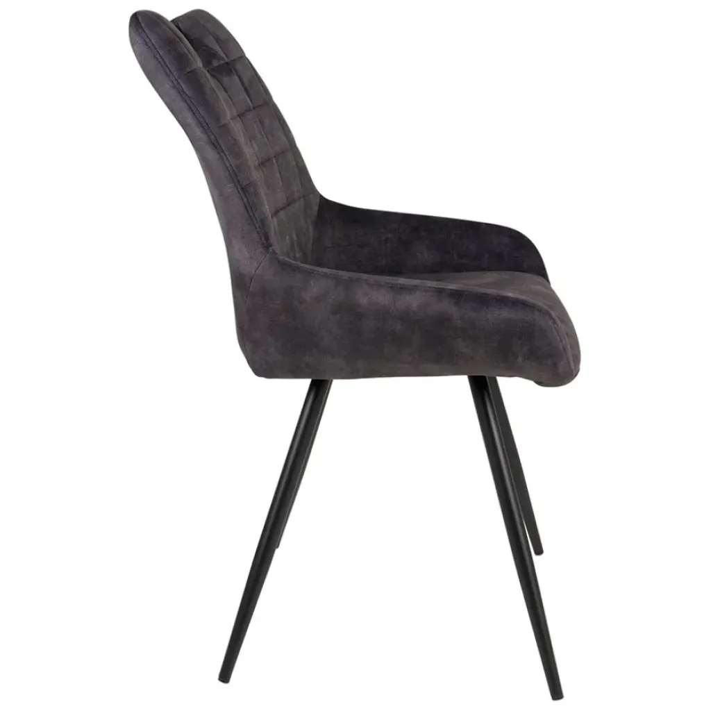 Fabrique de Styles Chaise de salle à manger en velours - dana* Chaises