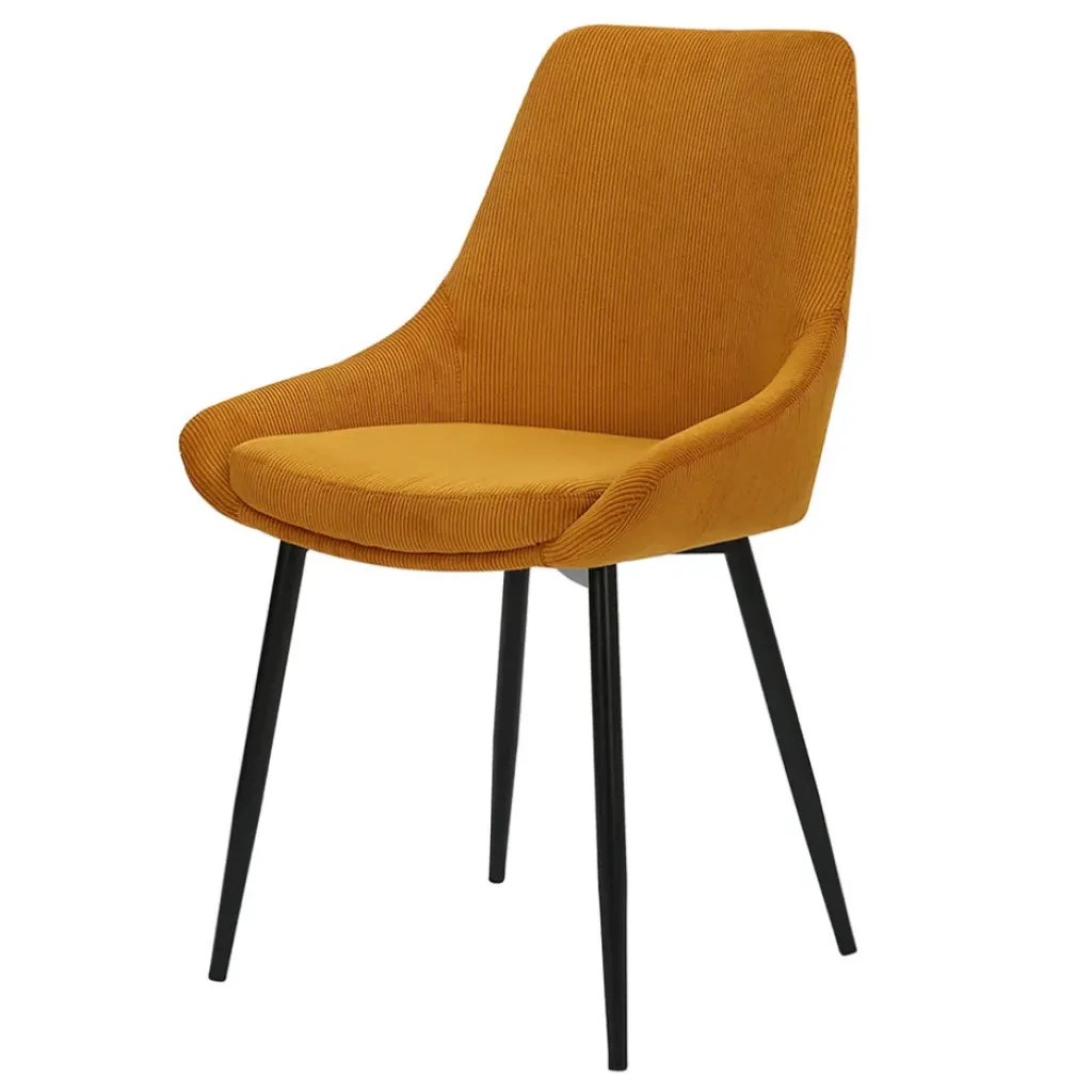 Fabrique de Styles Chaise de salle à manger en velours côtelé - Ben* Chaises