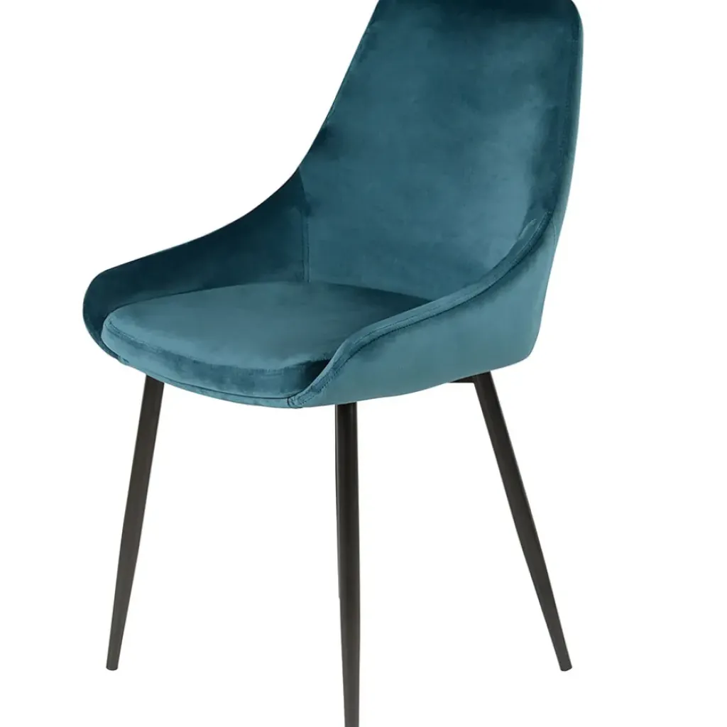 Fabrique de Styles Chaise de salle à manger en velours - Ben* Chaises