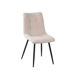 Fabrique de Styles Chaise de salle à manger en tissu matelassé blanc - Lilly* Chaises