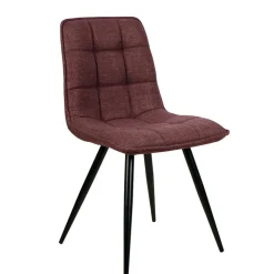 Fabrique de Styles Chaise de salle à manger en tissu matelassé pourpre - Alize* Chaises