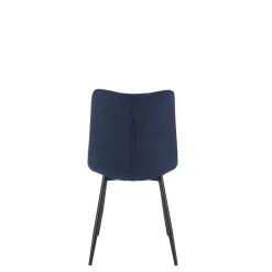 Fabrique de Styles Chaise de salle à manger en tissu matelassé bleu - Lilly* Chaises