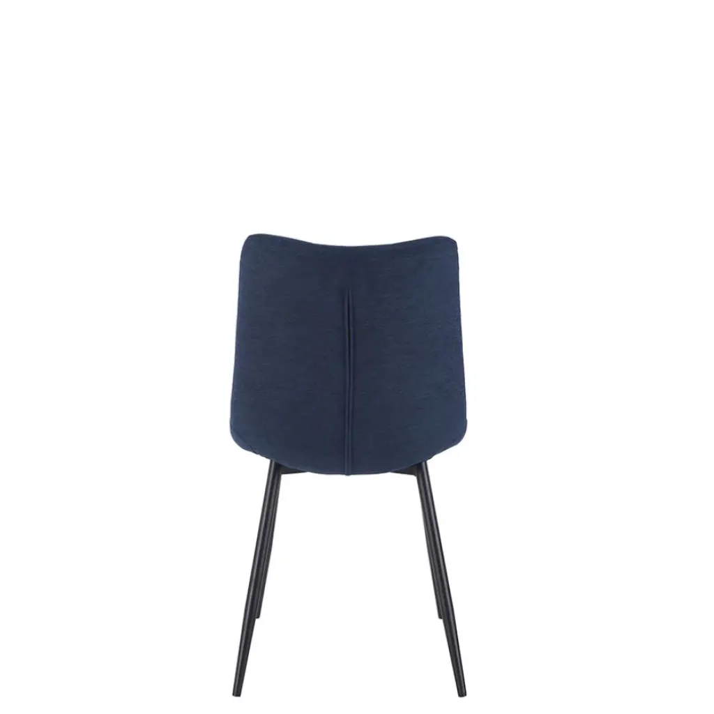 Fabrique de Styles Chaise de salle à manger en tissu matelassé bleu - Lilly* Chaises