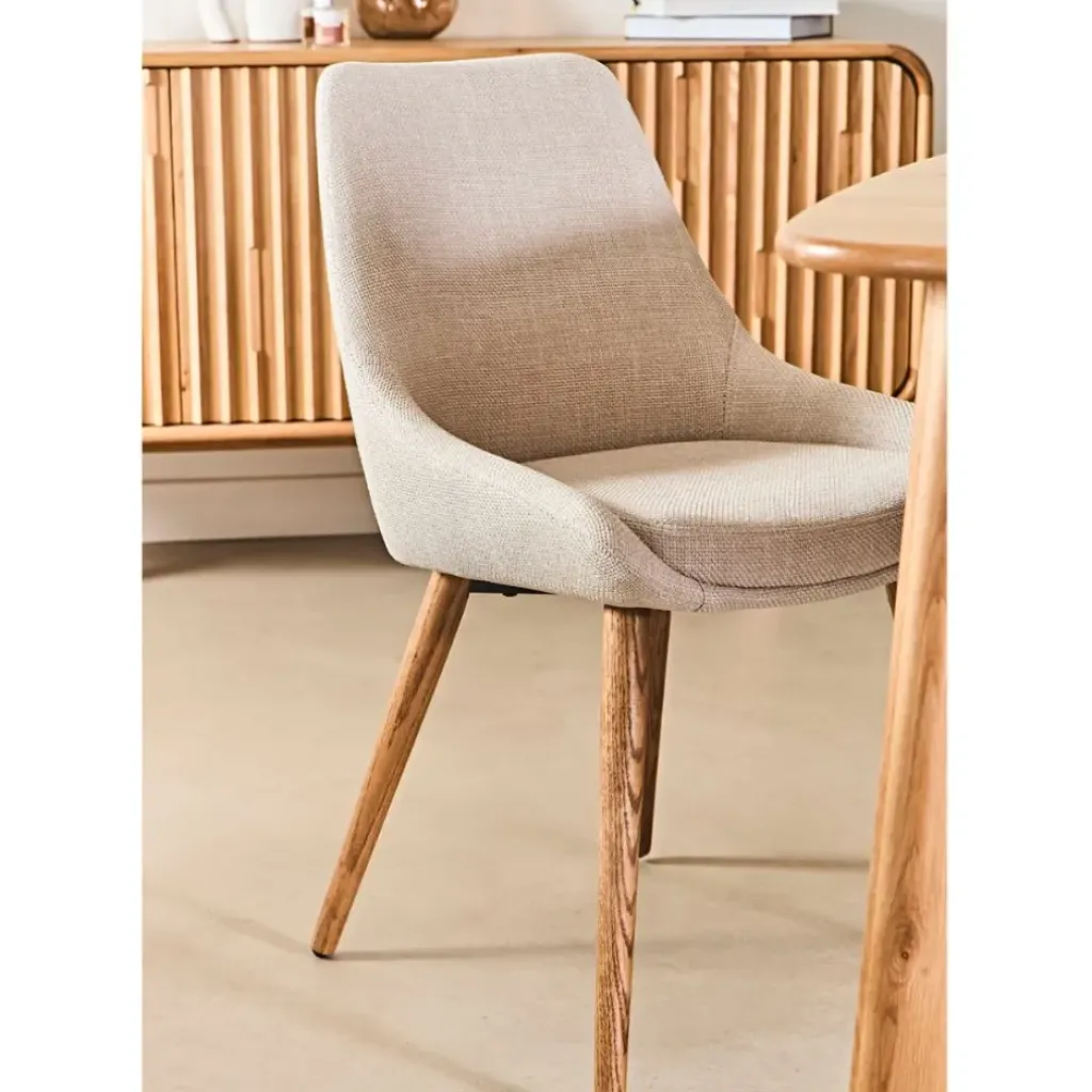 Fabrique de Styles Chaise de salle à manger en tissu - Ben* Chaises