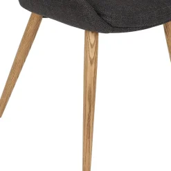 Fabrique de Styles Chaise de salle à manger en tissu anthracite - Ben* Chaises