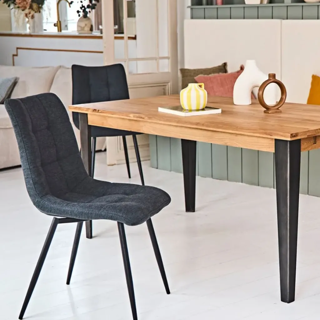 Fabrique de Styles Chaise de salle a manger en tissu matelassé - Lilly* Chaises