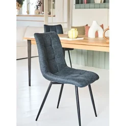 Fabrique de Styles Chaise de salle a manger en tissu matelassé - Lilly* Chaises