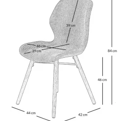 Fabrique de Styles Chaise de salle en manger en tissu noir - Gloria* Chaises