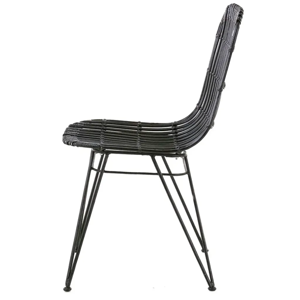 Fabrique de Styles Chaise en rotin naturel et metal - KUBU* Chaises