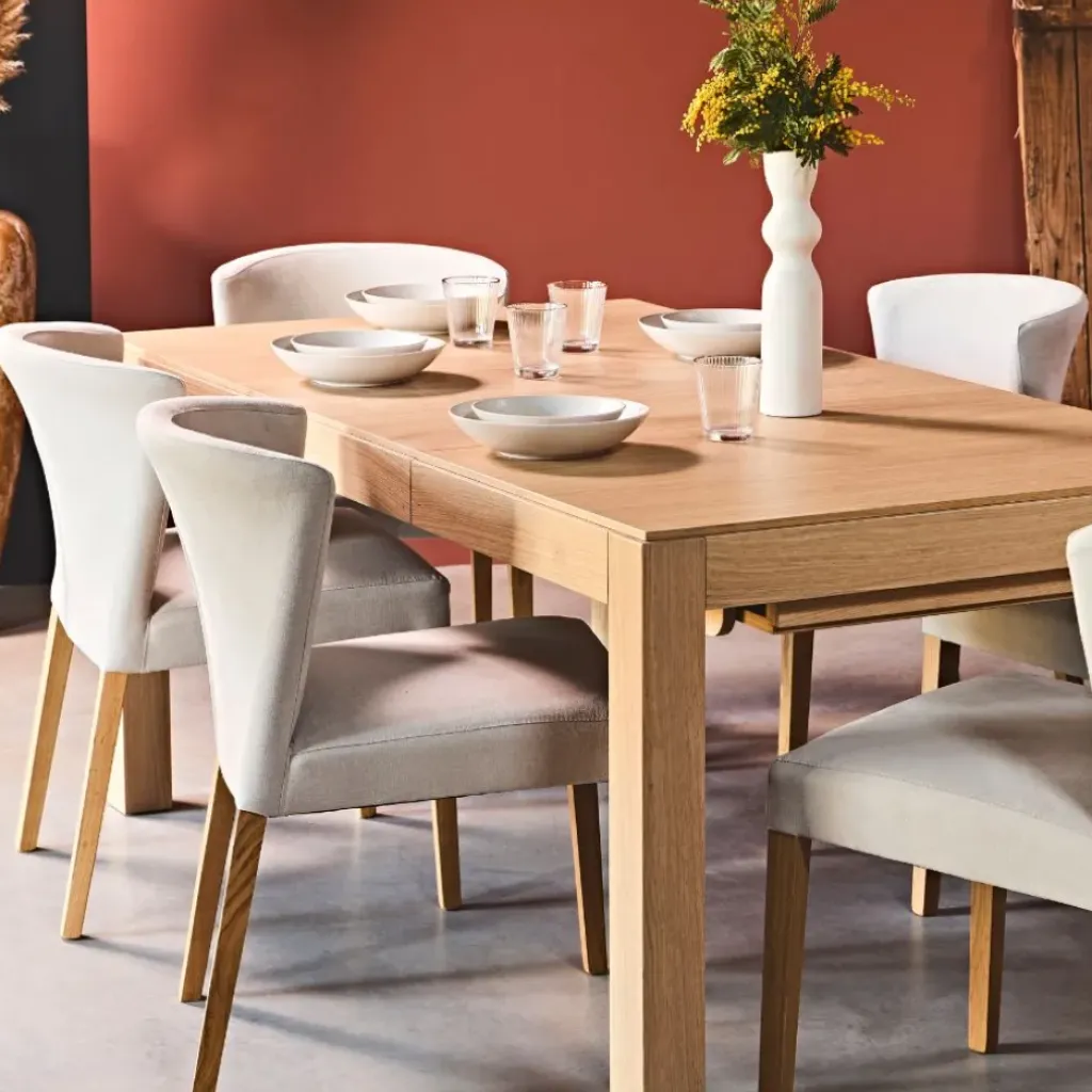 Fabrique de Styles Chaise en tissu tapissée beige - Valentina* Chaises