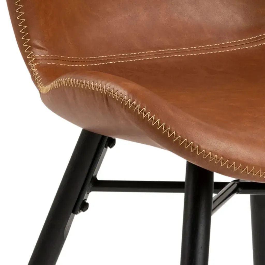 Fabrique de Styles Chaise salle à manger aspect cuir rétro - Batla* Chaises