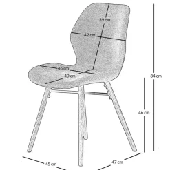 Fabrique de Styles Chaise salle à manger en tissu soft touch - Keri* Chaises