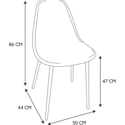 Fabrique de Styles Chaise salle à manger en tissu - Leaf* Chaises
