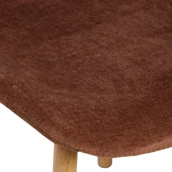 Fabrique de Styles Chaise salle à manger en tissu soft touch acajou - Keri* Chaises