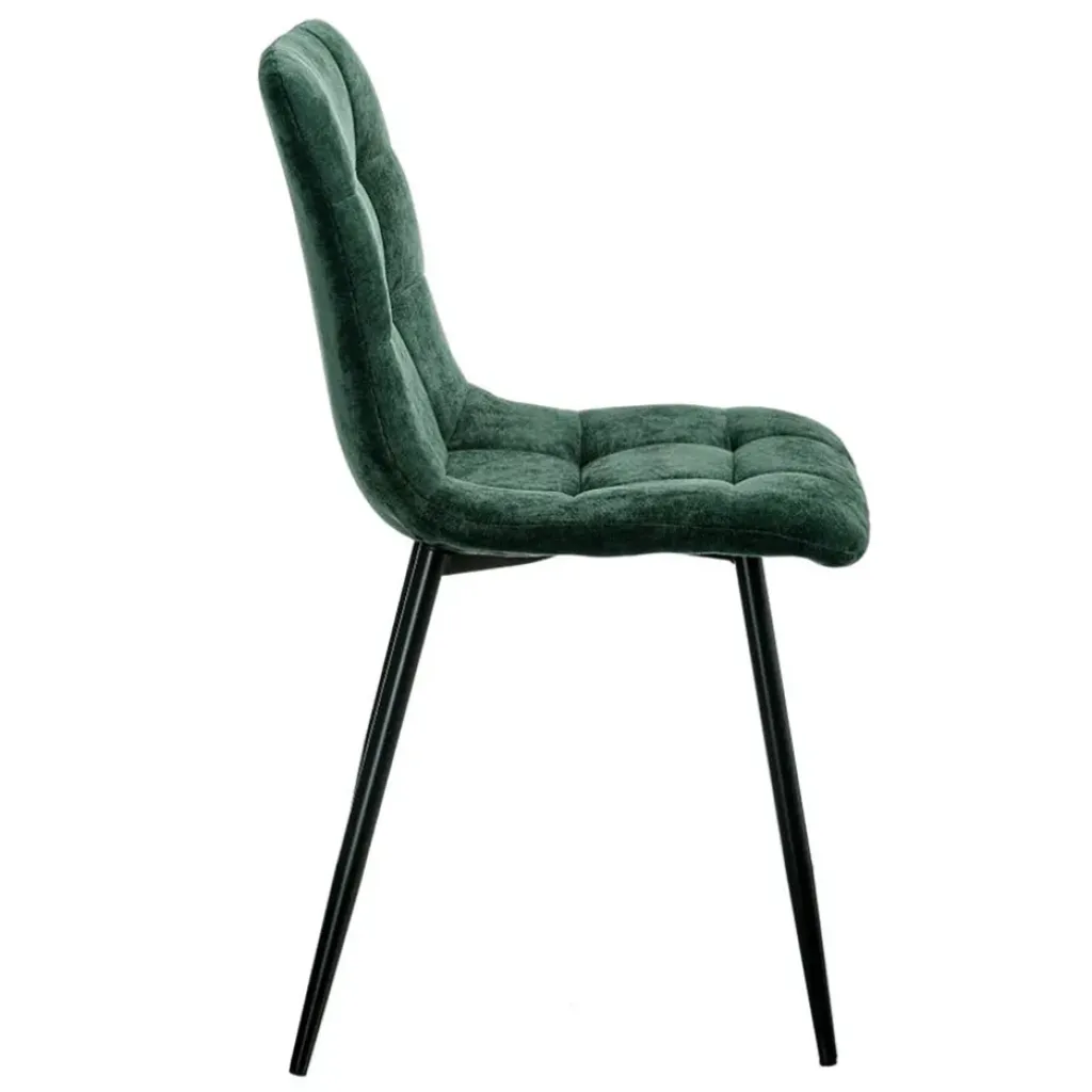 Fabrique de Styles Chaise salle à manger en tissu vert - Mony* Chaises