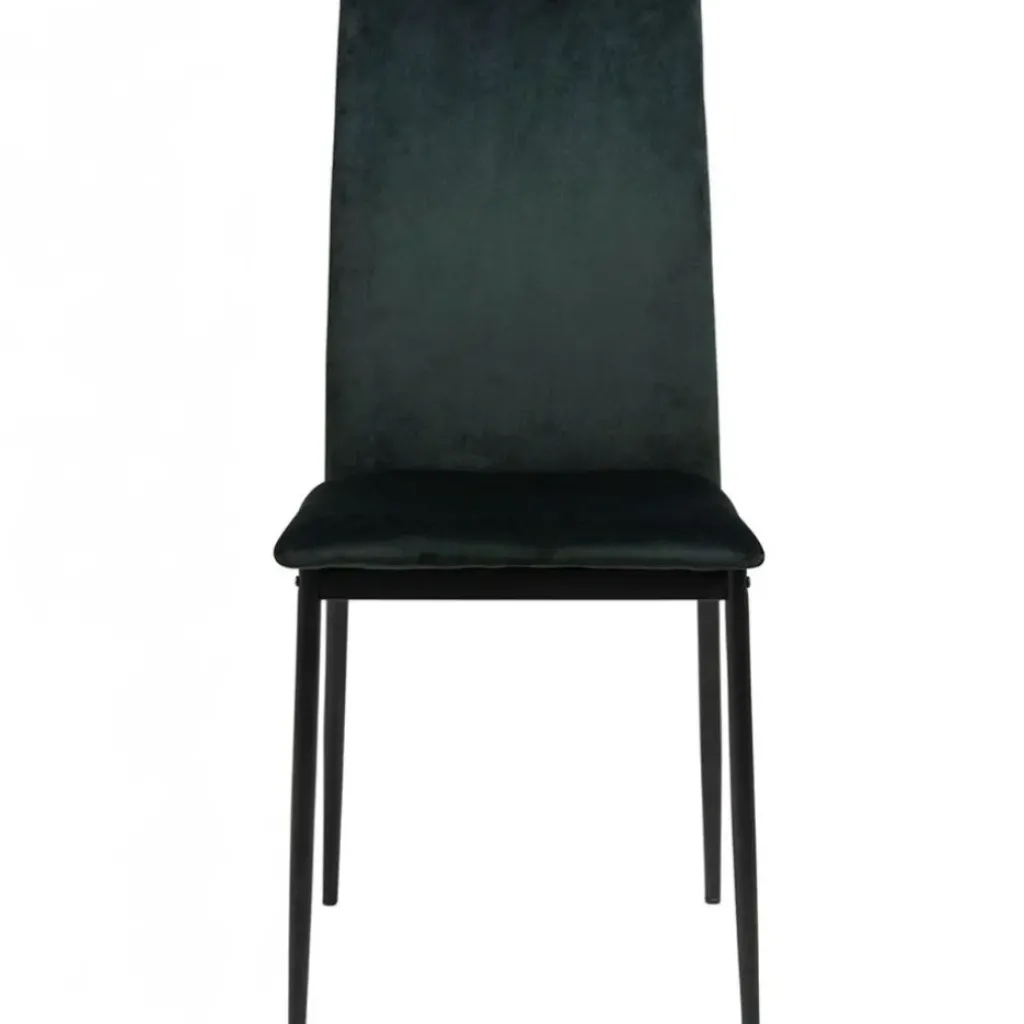 Fabrique de Styles Chaise salle à manger en tissu vert fonce - Demia* Chaises