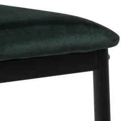 Fabrique de Styles Chaise salle à manger en tissu vert fonce - Demia* Chaises