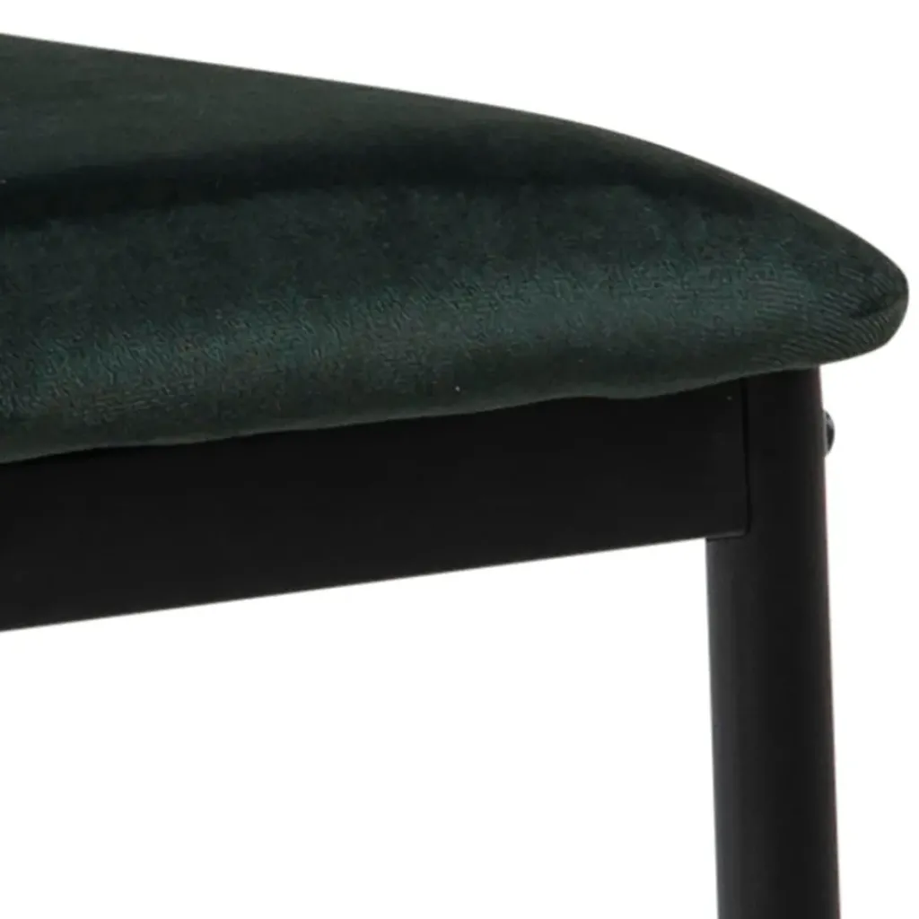 Fabrique de Styles Chaise salle à manger en tissu vert fonce - Demia* Chaises