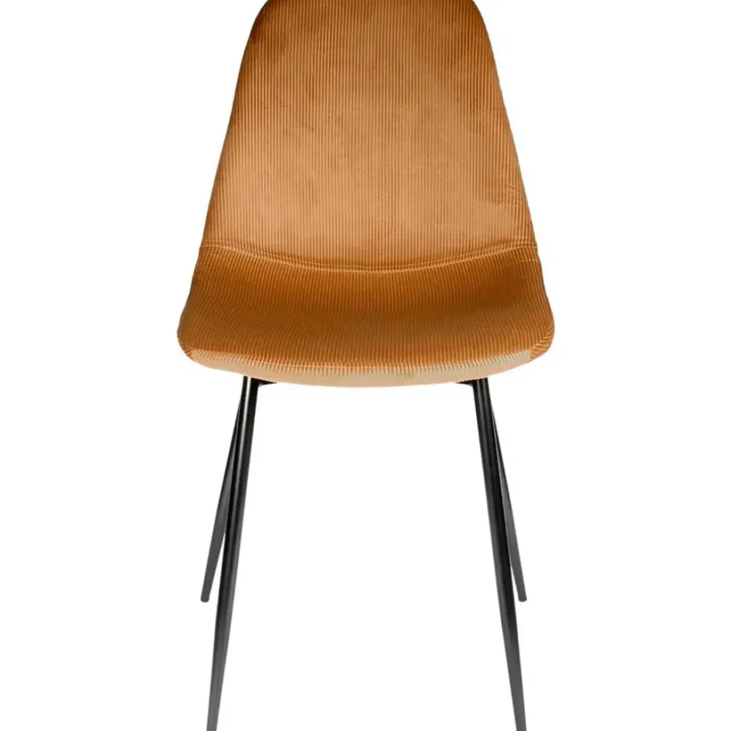 Fabrique de Styles Chaise salle à manger en velours cotelé moutarde - Julia* Chaises