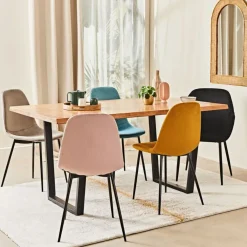 Fabrique de Styles Chaise salle à manger en velours cotelé - Julia* Chaises