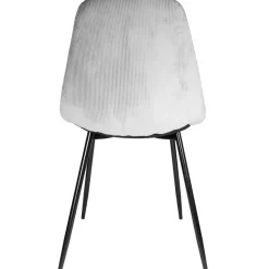 Fabrique de Styles Chaise salle à manger en velours cotelé clair - Julia* Chaises