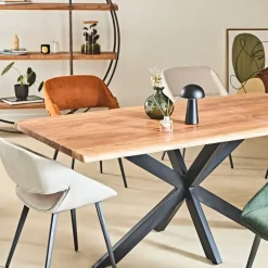 Fabrique de Styles Chaise salle à manger velours côtelé écru - Alma* Chaises