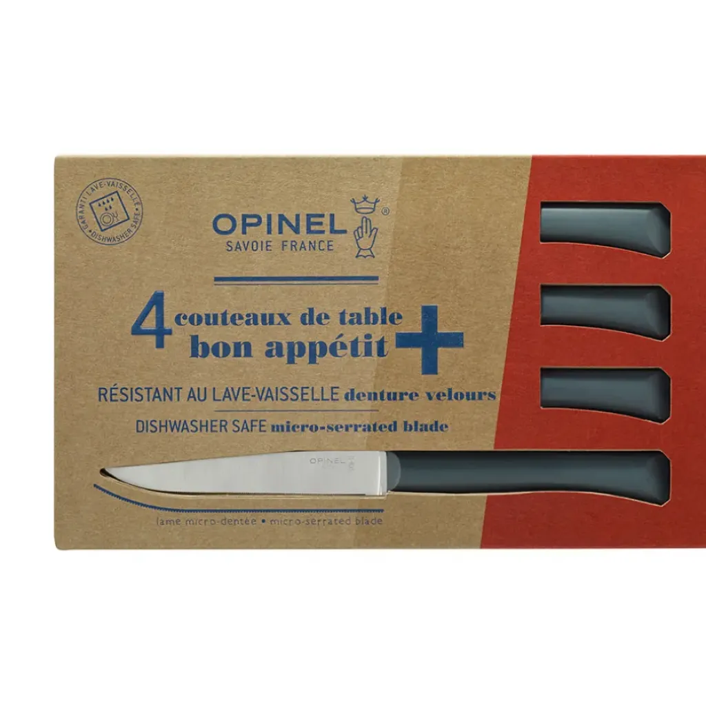 Fabrique de Styles Coffret 4 couteaux de table anthracite - Opinel* Couverts
