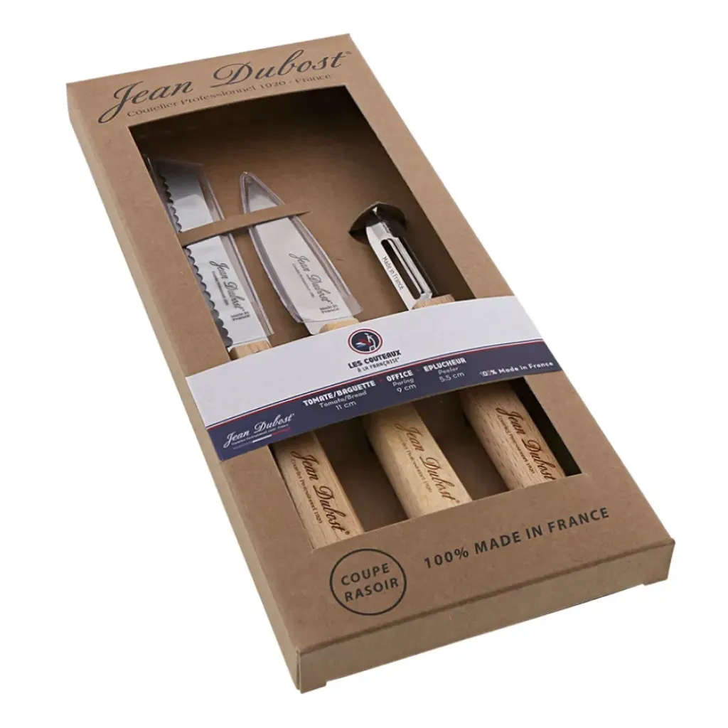 Fabrique de Styles Coffret 3 pièces couteau et éplucheur - A la française* Couteaux De Cuisine