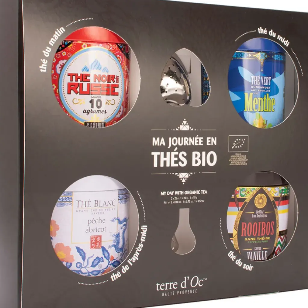 Fabrique de Styles Coffret 4 thés bio avec filtre* Cafés, Thés Et Infusions