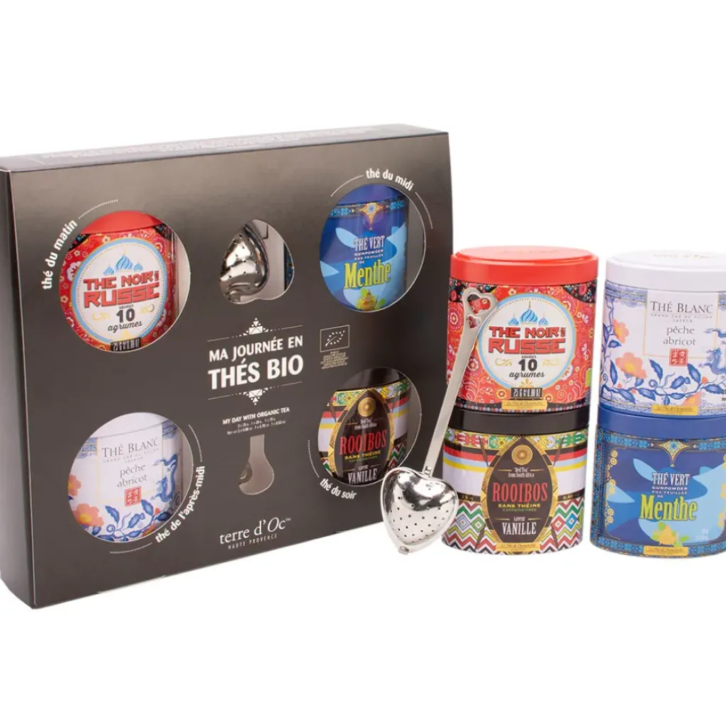 Fabrique de Styles Coffret 4 thés bio avec filtre* Cafés, Thés Et Infusions