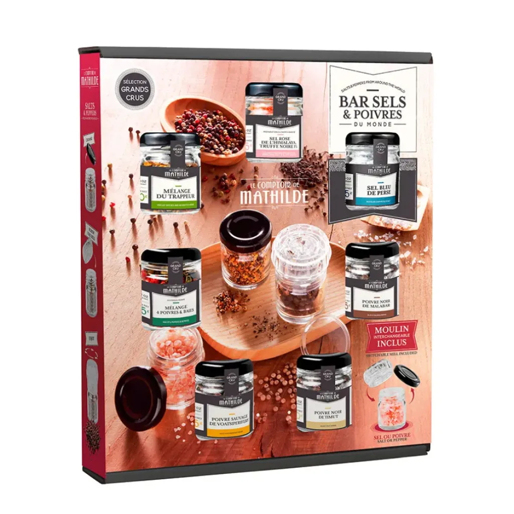 Fabrique de Styles Coffret bar sel et poivre du monde* Condiments Et Épices
