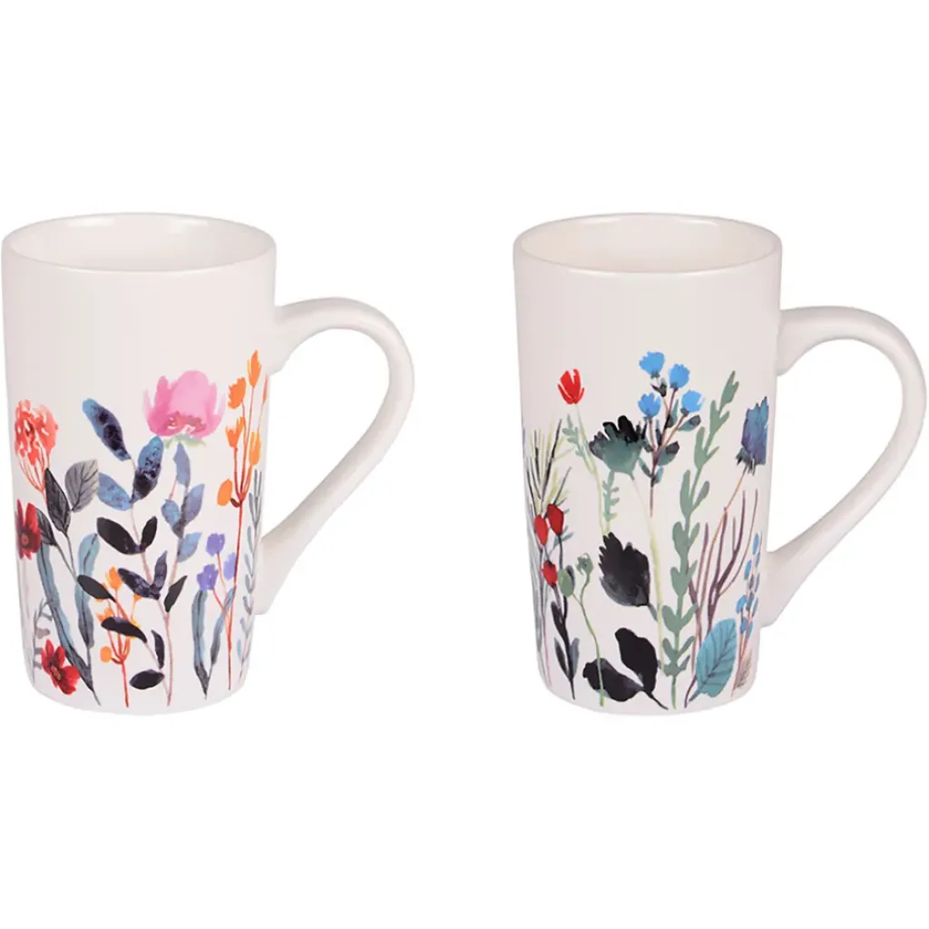 Fabrique de Styles Coffret de 2 mugs en porcelaine 50cl - Flor* Tasses Et Mugs