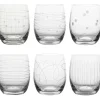 Fabrique de Styles Coffret de 6 verres transparent 30cl - Graphik* Verres À Eau Et Gobelets