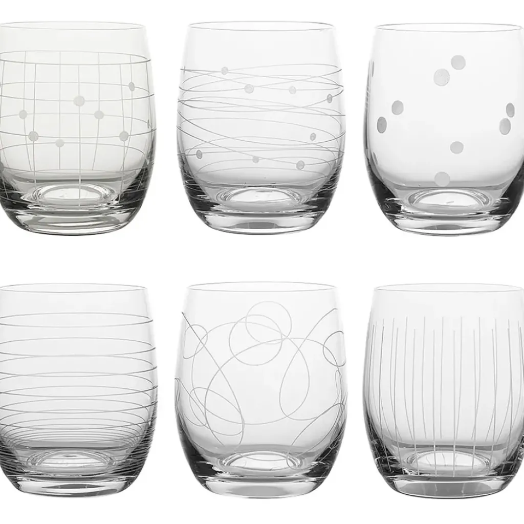 Fabrique de Styles Coffret de 6 verres transparent 30cl - Graphik* Verres À Eau Et Gobelets