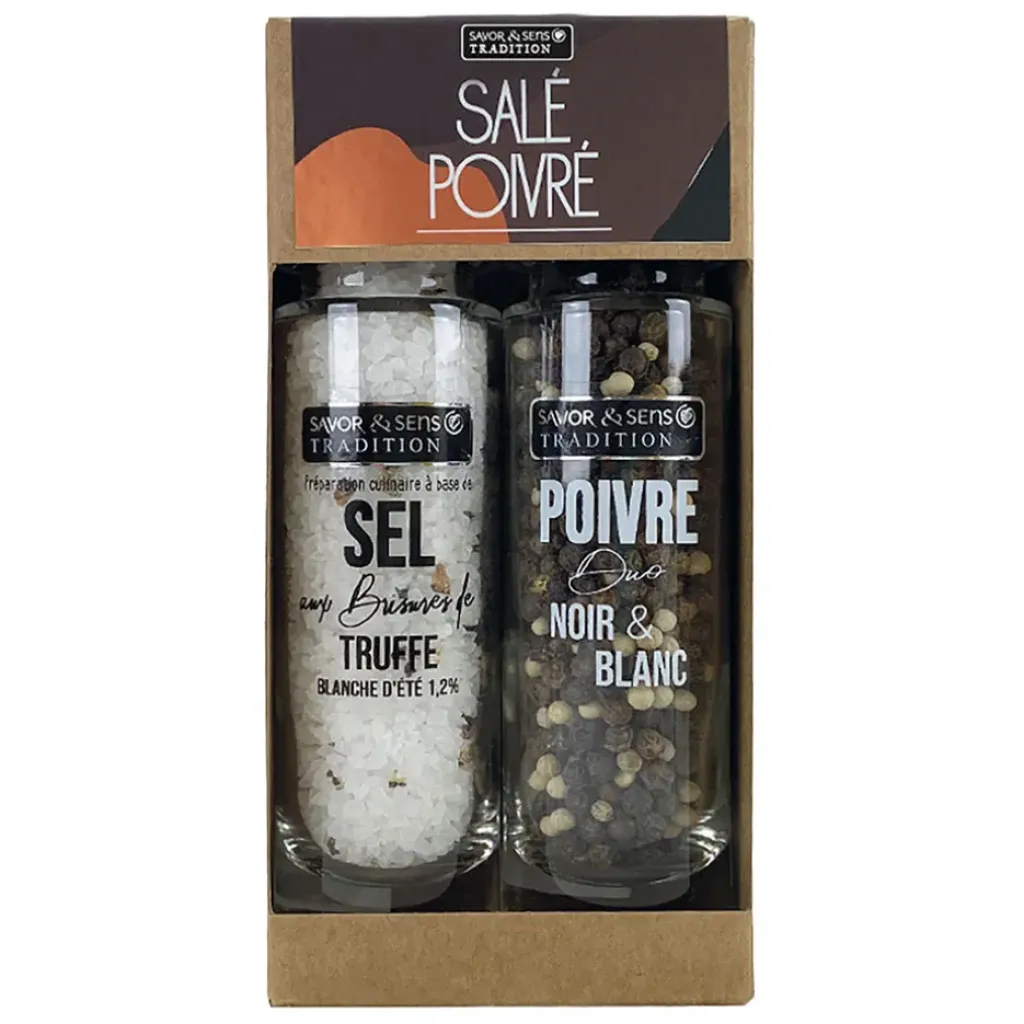 Fabrique de Styles Coffret duo sel truffe et poivre 110gr* Condiments Et Épices