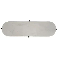 Fabrique de Styles Console avec étagère en marbre et fer blanc et noir 100x30xh80cm - Eskela* Consoles