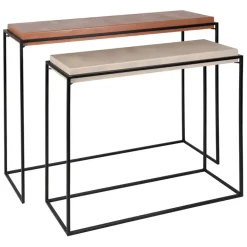Fabrique de Styles Console gigogne (x2) en fer et beige - Ario* Consoles