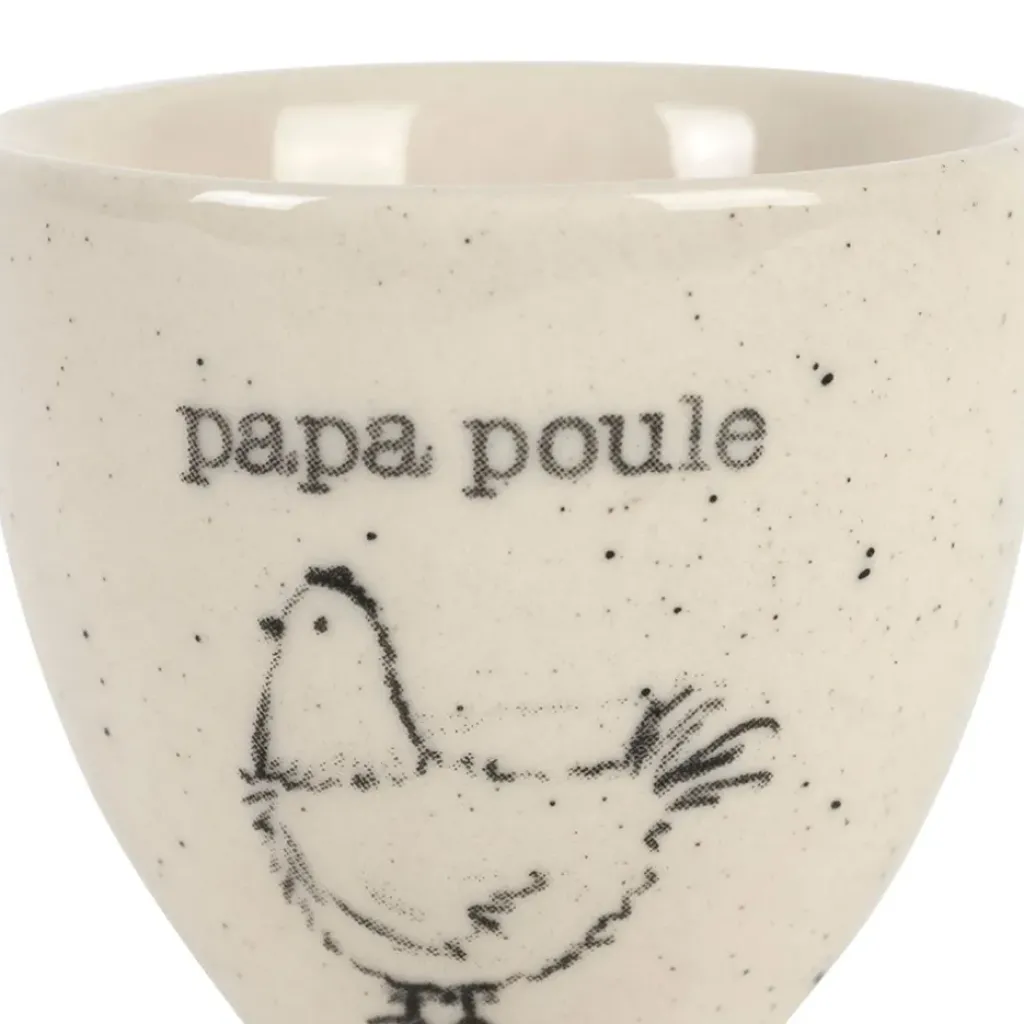 Fabrique de Styles Coquetier Papa poule en grès moucheté - La Ferme* Accessoires De Table