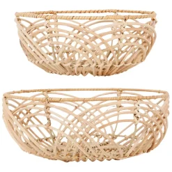 Fabrique de Styles Corbeille (lot de 2 ) element en rotin* Paniers Et Corbeilles