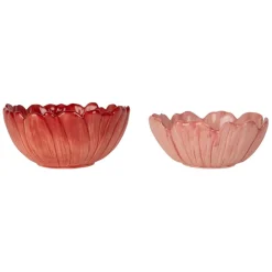 Fabrique de Styles Coupelle (x2) dahlia en dolomite et rose d13/d12cm* Bols Et Coupelles
