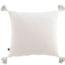 Fabrique de Styles Coussin chantilly avec pompons en gaze de coton 40x40cm - Gaia* Coussins Et Housses
