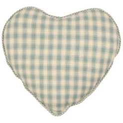 Fabrique de Styles Coussin cœur en coton vichy 40x35cm - Campagne* Coussins Et Housses