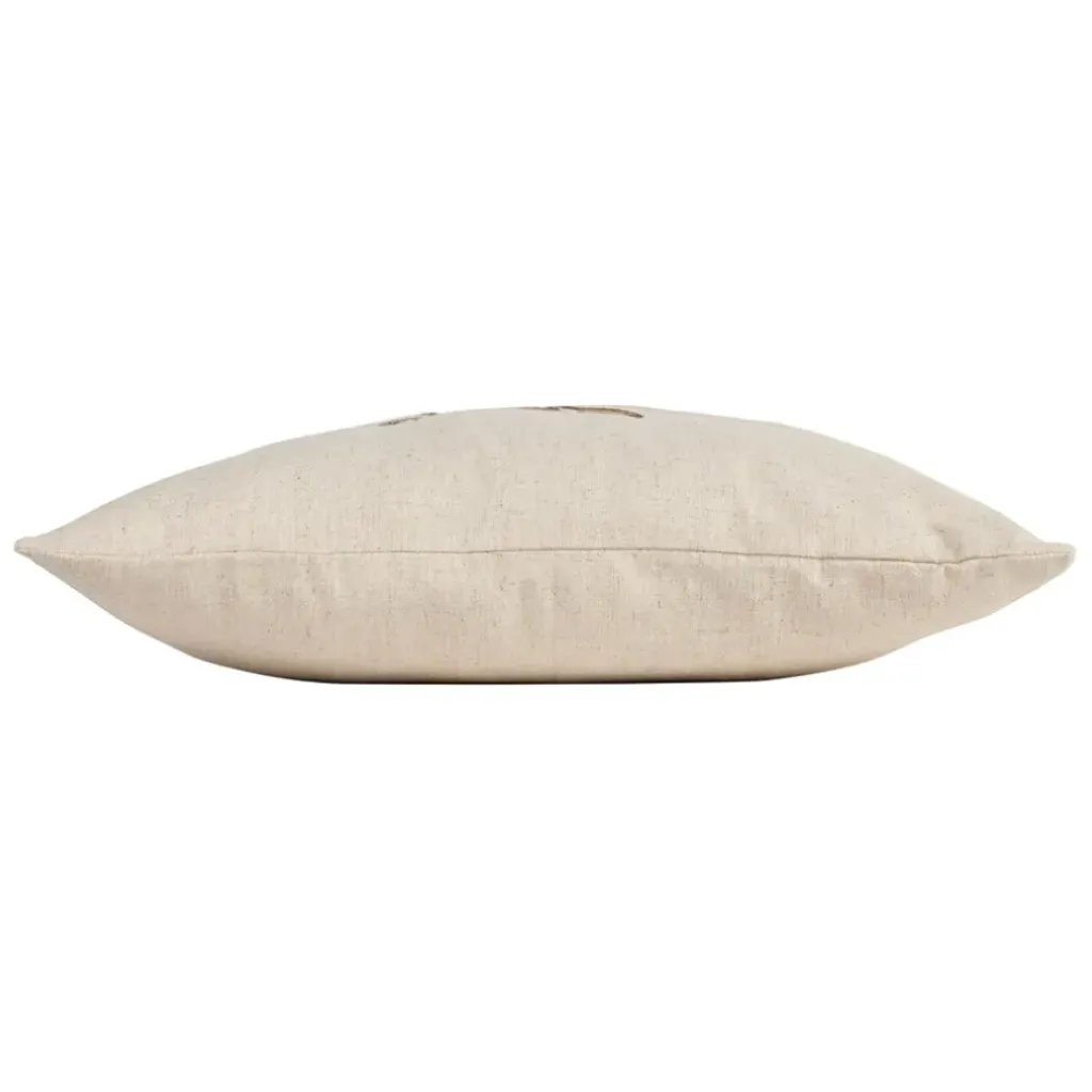 Fabrique de Styles Coussin en coton et lin naturel et brun 45x45cm - A la ferme* Coussins Et Housses