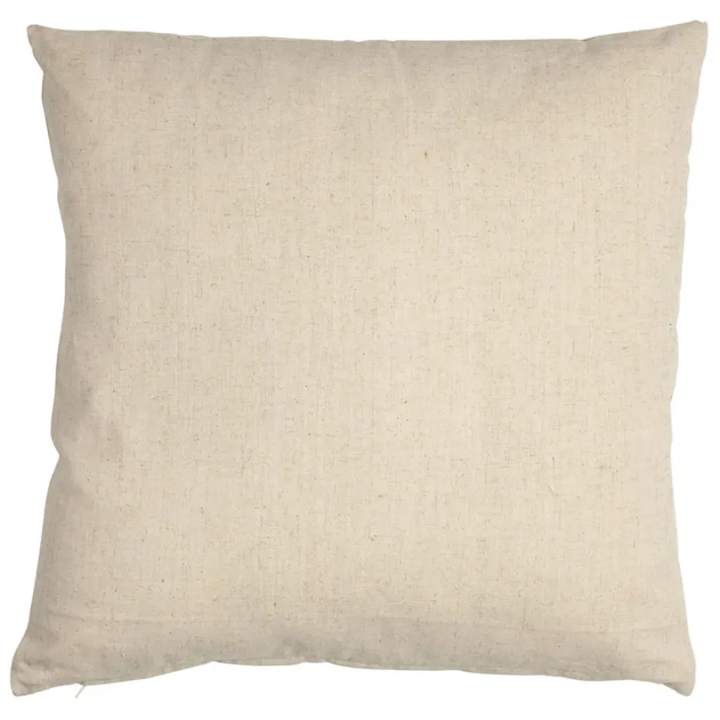 Fabrique de Styles Coussin en coton et lin naturel et jaune pale 45x45cm - A la ferme* Coussins Et Housses