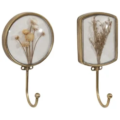 Fabrique de Styles Crochet en fer (x2) fleurs séchées* Patères