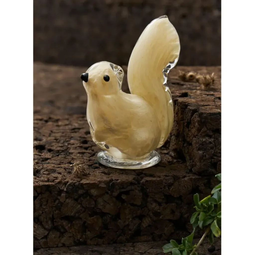 Fabrique de Styles Déco écureil en verre h11cm* Petits Objets Déco