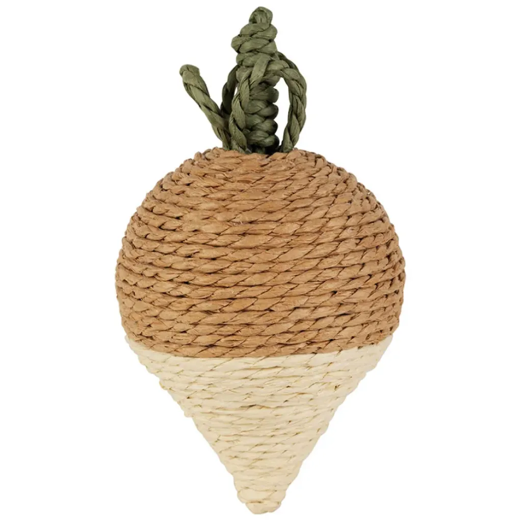 Fabrique de Styles Déco radis en corde brun et beige - P'tit légume*Enfant Déco