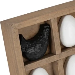 Fabrique de Styles Déco tic tac toe poule et œuf noir et blanc - Campagne* Petits Objets Déco